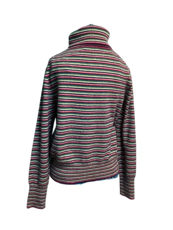 CASHMERE STRIPED TURTLENECK - RAINBOW COMBO - Picture 4 of 6